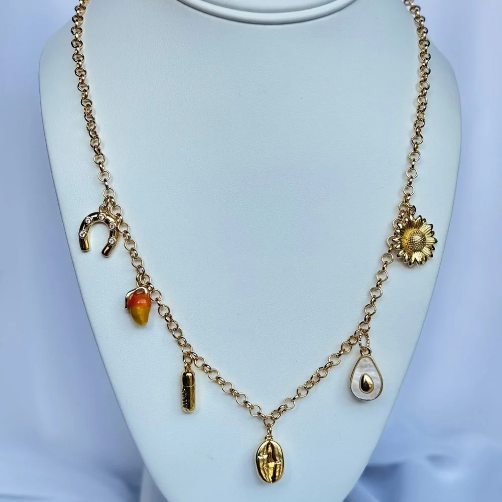 Gold Charms, Charm Necklace - Picture 3 of 6